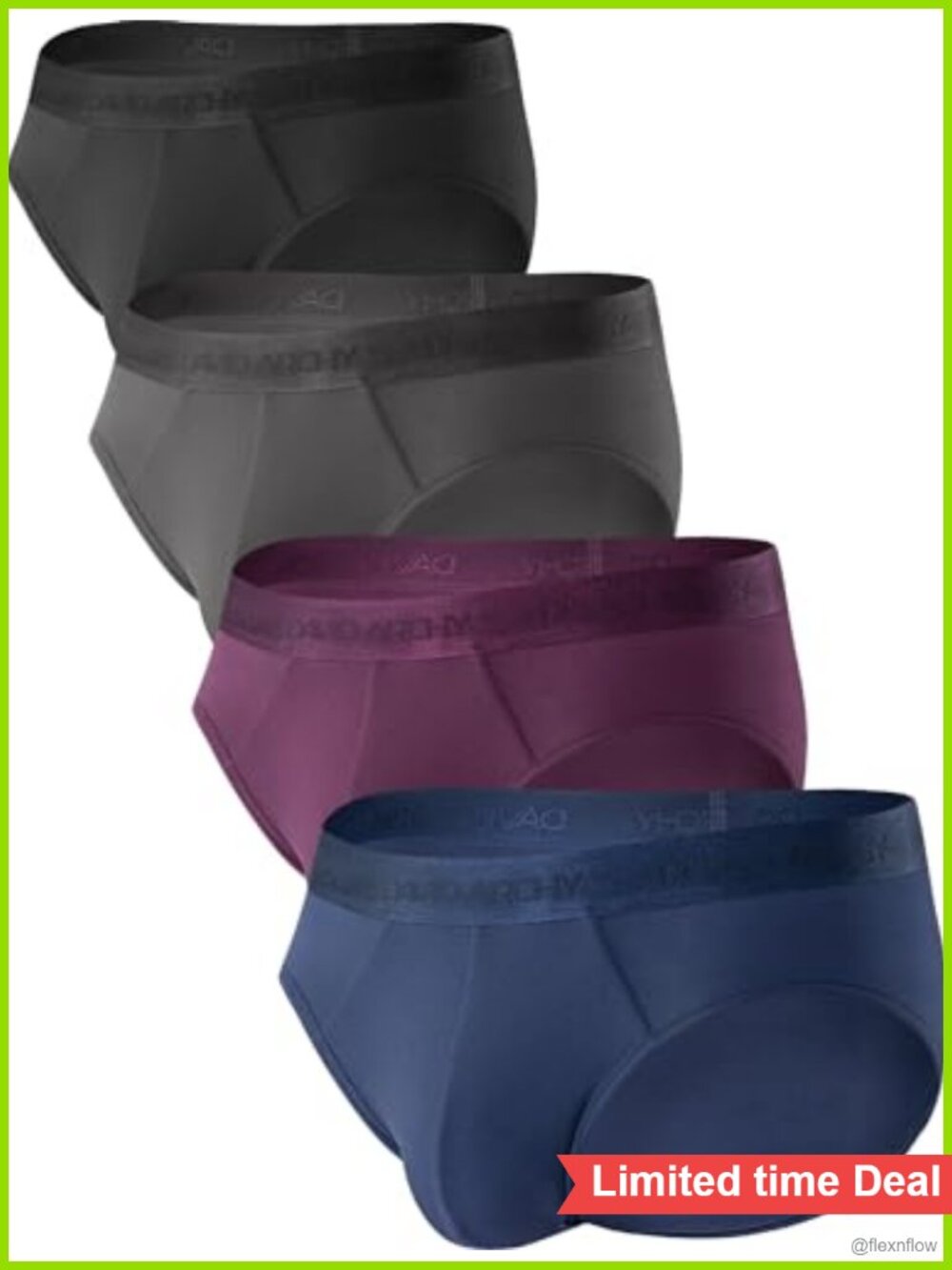 Men's Modal Briefs No Fly Support Pouch Breathable Underwear 4 Pack